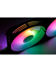 ABYSM Gaming Ventilador Arclight 2.0 Pack 3 en 1 Negro, Iluminación ARGB y Capacidad de Conectarlos en Serie (Clic&Go) 2