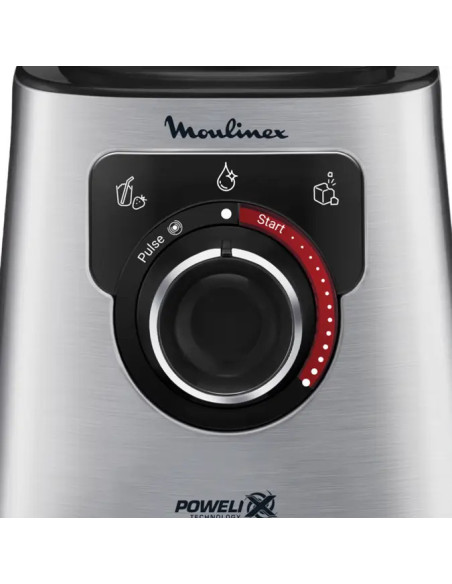 Moulinex LM871D 1,5 L Batidora de vaso 1200 W Acero inoxidable, Gris