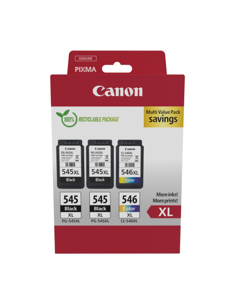 Canon 8286B013 cartucho de tinta 3 pieza(s) Original Alto rendimiento (XL) Negro, Cian, Magenta, Amarillo