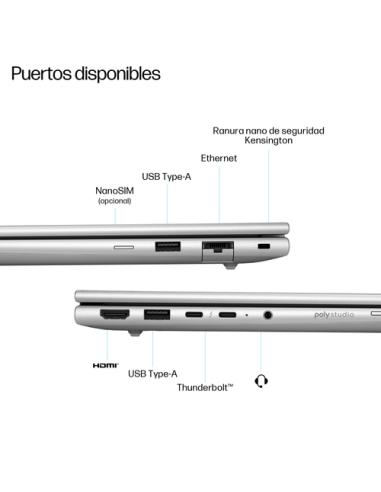 HP EliteBook 6 G1a 14 inch Notebook AI PC Wolf Pro Security Edition AMD Ryzen AI 7 250 Portátil 35,6 cm (14") WUXGA 16 GB DDR5-S