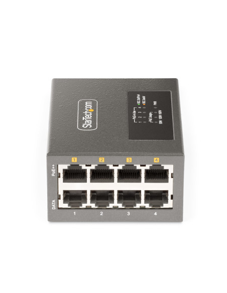 StarTech.com Switch PoE   PoE+   PoE++ 802.3af 802.3at 802.3bt de 4 Puertos - 95W - 160W de Capacidad de Potencia - Inyector
