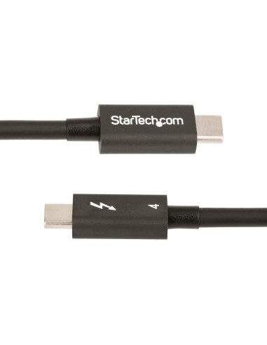 StarTech.com Cable de 0,5m Thunderbolt 4 - 40Gbps - PD 100W - Vídeo 4K 8K - Cable Thunderbolt 4 con Certificación Intel -