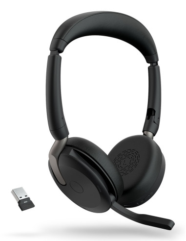 Jabra Evolve2 65 Flex Auriculares Inalámbrico y alámbrico Diadema Oficina Centro de llamadas Bluetooth Negro