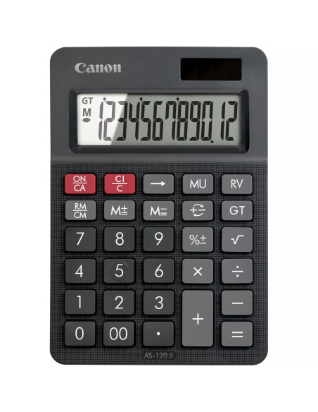 Canon AS-120 II calculadora Escritorio Pantalla de calculadora Negro