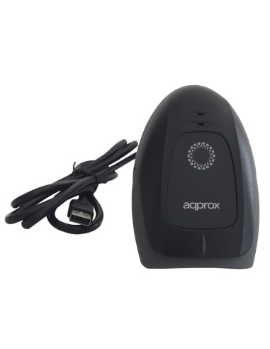 Approx appLS22 Lector de códigos de barras portátil 1D 2D Negro