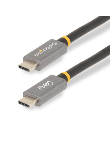 StarTech.com Cable USB4 de 1m - Cable USB-C Certificado USB-IF 40Gbps - Cable USB Tipo C - Power Delivery PD de 100W 5A - Modo