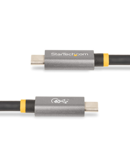 StarTech.com Cable USB4 de 1m - Cable USB-C Certificado USB-IF 40Gbps - Cable USB Tipo C - Power Delivery PD de 100W 5A - Modo