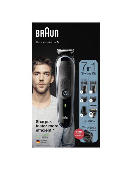 Braun All-in-one MGK5345 Batería 2,1 cm Negro, Azul