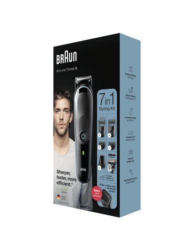 Braun All-in-one MGK5345 Batería 2,1 cm Negro, Azul
