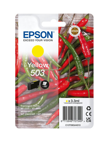 Epson 503 cartucho de tinta 1 pieza(s) Original Rendimiento estándar Amarillo