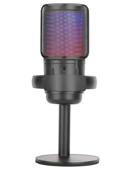 Mars Gaming MMIC-SE, Micrófono de Estudio Profesional ARGB, Ultra Alta Definición ADC 196kHz 24-bit, Soporte Antivibración +