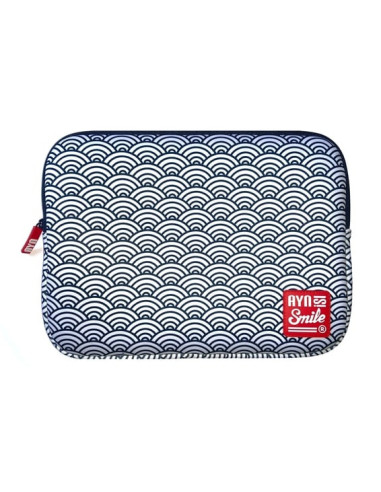 Smile Laptop sleeve Kimono 13"-14" Seigaiha + Mouse