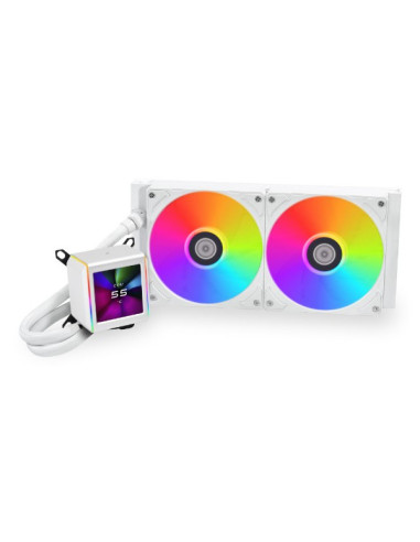Lian Li GA II LCD Procesador Kit de refrigeración líquida 12 cm Blanco