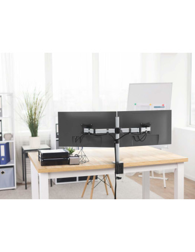 Durable 509523 soporte para monitor 68,6 cm (27") Pared Plata