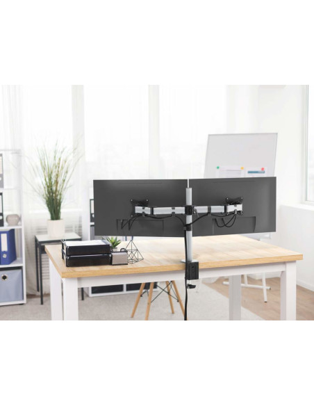 Durable 509523 soporte para monitor 68,6 cm (27") Pared Plata