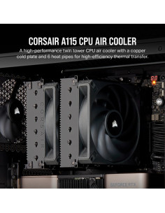 Corsair AF ELITE A115 Procesador Refrigerador de aire 14 cm Negro 1 pieza(s) 2