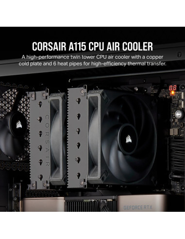 Corsair AF ELITE A115 Procesador Refrigerador de aire 14 cm Negro 1 pieza(s)