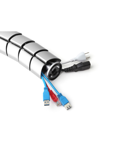 Equip 650862 organizador de cables Escritorio Pasacables Plata 1 pieza(s)