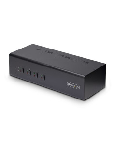 StarTech.com Switch Conmutador KVM de 4 Puertos y 2 Monitores DisplayPort - 4K 60Hz - Hub Ladrón 2 Puertos USB 5Gbps - 2x USB