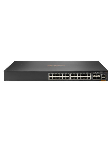 HPE Aruba Networking CX 6200F 24G Class-4 PoE 4SFP+ 370W Gestionado L3 Gigabit Ethernet (10 100 1000) Energía sobre Ethernet