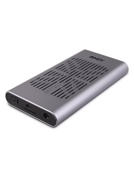 Lindy 43382 caja para disco duro externo Caja externa para unidad de estado sólido (SSD) Plata M.2