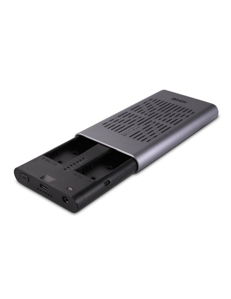 Lindy 43382 caja para disco duro externo Caja externa para unidad de estado sólido (SSD) Plata M.2