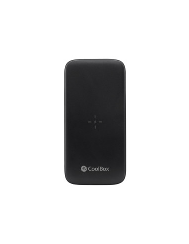 CoolBox POWERBANK QI INALAMBRICO USB-A USB-C MICROUSB LIGHTING 10.000MAH NEGRO