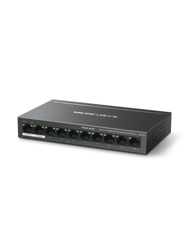 Mercusys MS110P switch Gestionado Fast Ethernet (10 100) Energía sobre Ethernet (PoE) Negro
