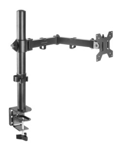 Mars Gaming MARM1 Negro, Soporte de Monitor de Brazo para Pantallas Hasta 32”, Articulado y Regulable en Altura, Estructura