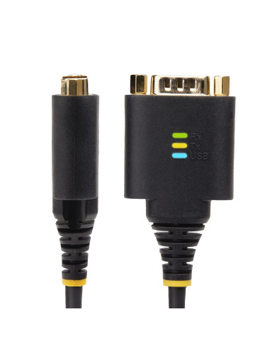StarTech.com Cable Adaptador USB a 2 Puertos Serie de 60cm - Cable Conversor USB a Serial - Retención COM - FTDI - Protección