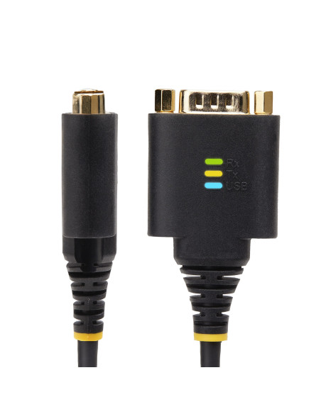 StarTech.com Cable Adaptador USB a 2 Puertos Serie de 60cm - Cable Conversor USB a Serial - Retención COM - FTDI - Protección