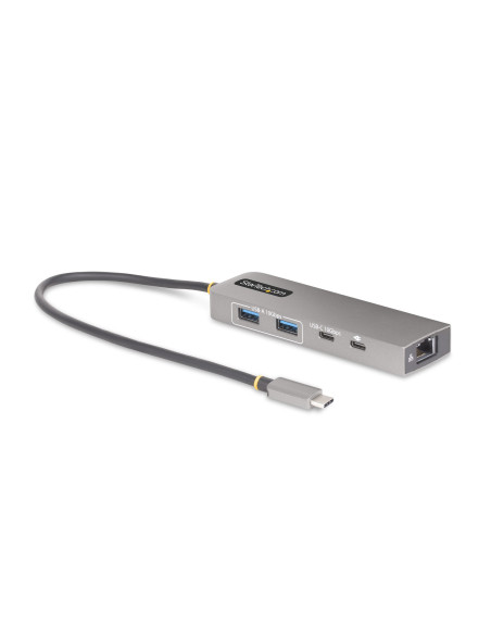 StarTech.com Hub USB-C de 3 Puertos con Red Ethernet de 2,5Gbps y Entrega de Alimentación PD de 100W de Paso - USB 3.2 10Gbps -