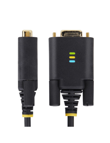 StarTech.com Cable Adaptador USB a Serie de 3m - Retención COM - FTDI - USB a DB9 RS232 Serial - Tornillos Intercambiables -
