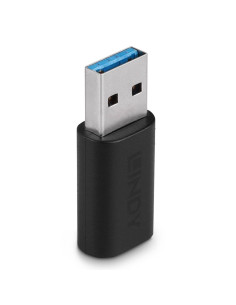 Lindy 41904 cambiador de género para cable USB 3.2 Type A USB 3.2 Type C Negro