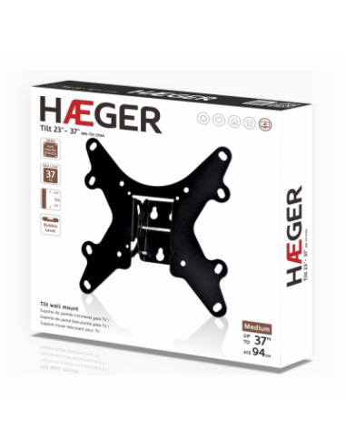 Haeger WB-T37.019A soporte para TV 94 cm (37") Negro