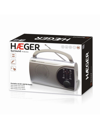 Haeger PR-BIB.004B radio Portátil Digital Plata