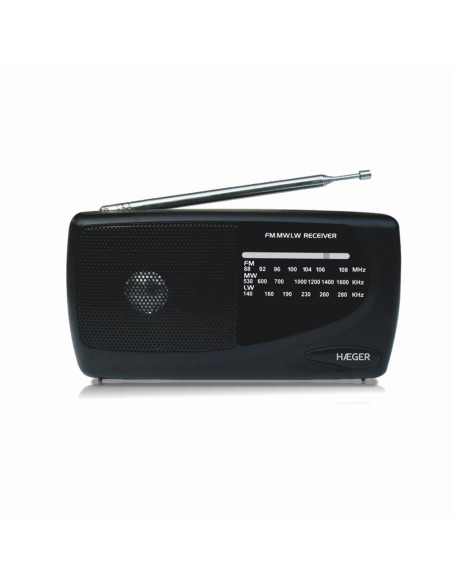 Haeger PR-TRI.002A radio Portátil Negro