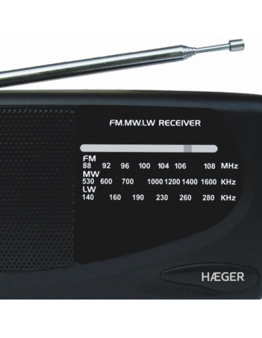 Haeger PR-TRI.002A radio Portátil Negro