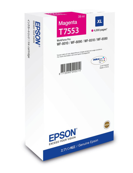 Epson C13T75534N cartucho de tinta 1 pieza(s) Original Alto rendimiento (XL) Magenta