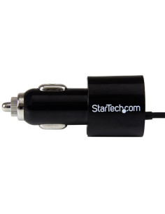 StarTech.com Cargador USB de 2 Puertos para Coche con Cable Micro USB y puerto USB - Negro 2