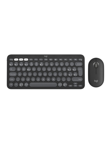 Logitech 920-012227 teclado Ratón incluido Universal RF Wireless + Bluetooth QWERTY Español Grafito