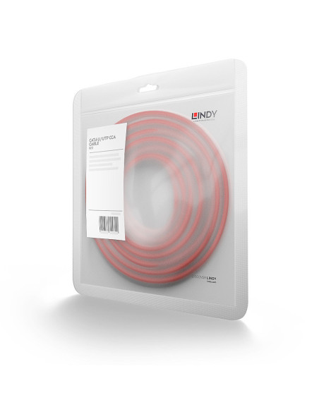 Lindy 48181 cable de red Rojo 0,5 m Cat6 U UTP (UTP)