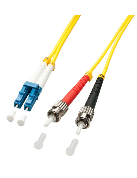 Lindy 2m LC ST Cable de fibra óptica e InfiniBand Multicolor, Amarillo