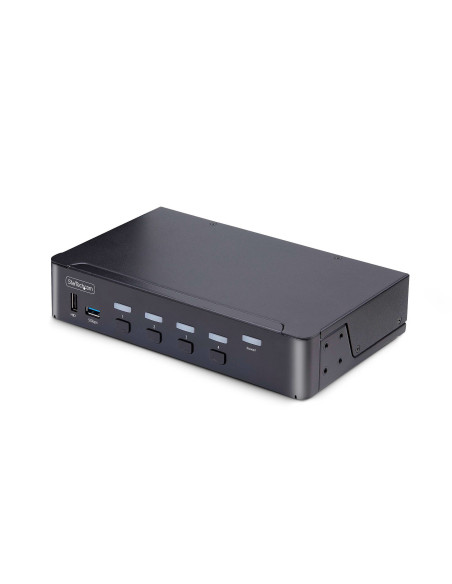 StarTech.com Switch Conmutador KVM DisplayPort de 4 Puertos - 8K60 4K144 - para Un Monitor - DP 1.4 - 2x USB 3.0 - 4x USB 2.0