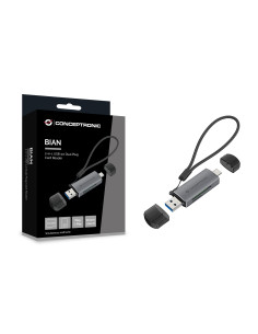 Conceptronic BIAN05G lector de tarjeta USB 3.2 Gen 1 (3.1 Gen 1) Type-A Type-C Gris 2