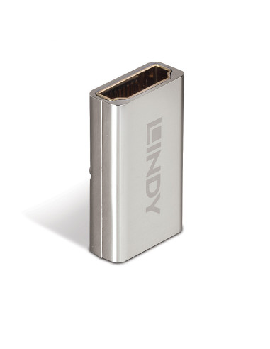 Lindy 41511 cambiador de género para cable HDMI 2.1 Plata