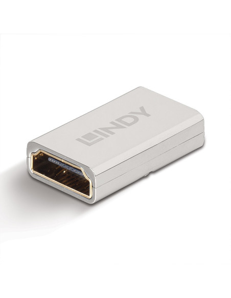 Lindy 41511 cambiador de género para cable HDMI 2.1 Plata