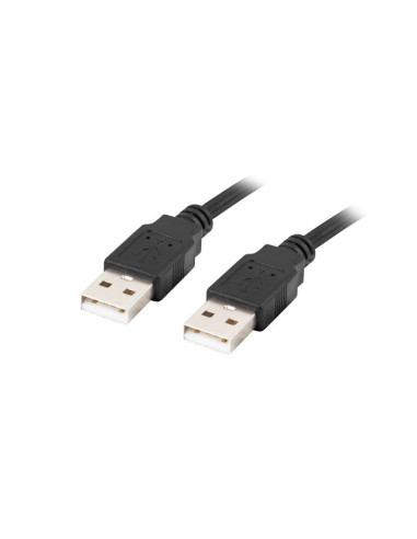 Lanberg CA-USBA-20CU-0010-BK cable USB USB 2.0 1 m Negro