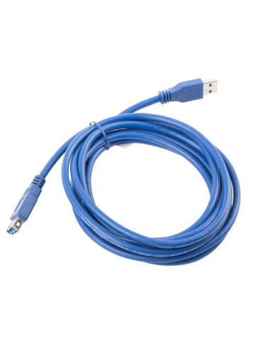 Lanberg CA-US3E-10CC-0030-B cable USB 3 m USB A Azul