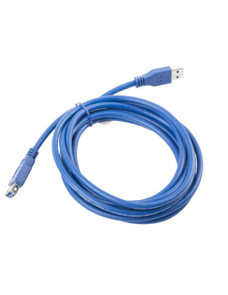 Lanberg CA-US3E-10CC-0030-B cable USB 3 m USB A Azul